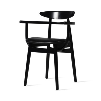 Teo upholstered chair with black beech armrests Vincent Sheppard 2
