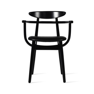 Silla tapizada teo con reposabrazos de haya negra Vincent Sheppard Vincent Sheppard