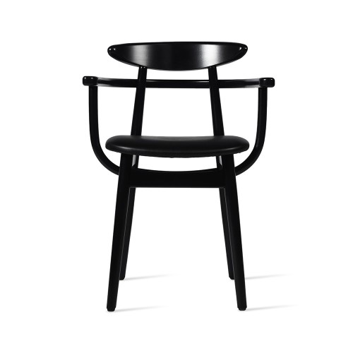 Silla tapizada teo con reposabrazos de haya negra Vincent Sheppard