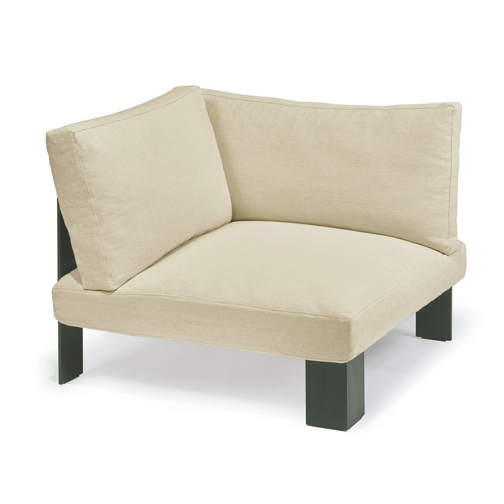 Bea Mombaers natural linen indoor corner armchair Serax