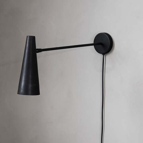 Lampada da parete nera opaca precisa House Doctor