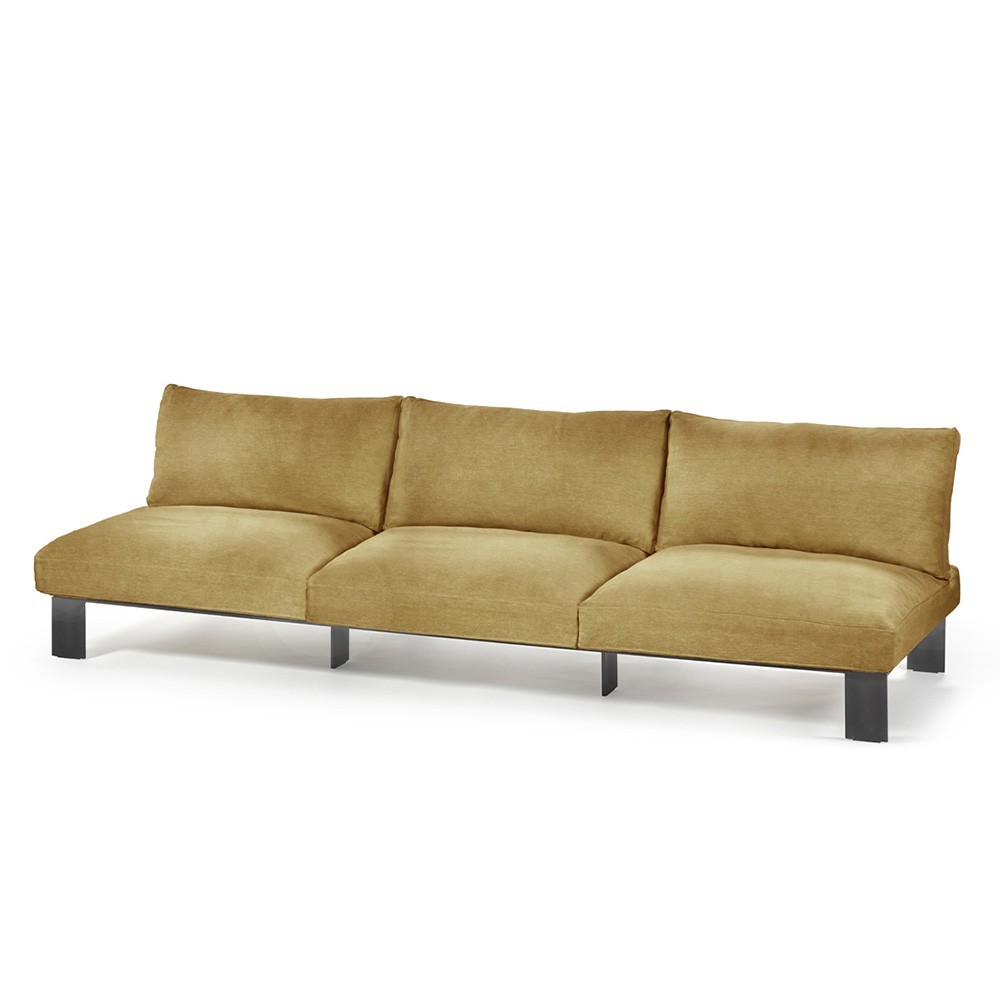 Bea Mombaers 3-Sitzer senffarbenes Indoor-Sofa Serax