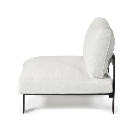 Bea Mombaers schneeweißer Outdoor-Sessel Serax