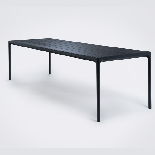 Table d'extérieur Four noir 90x270 cm Houe