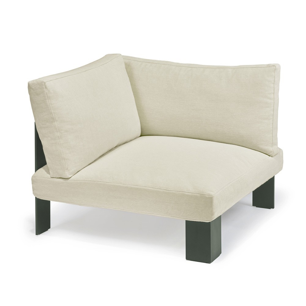 Sillón de esquina para exteriores de tiza Bea Mombaers Serax