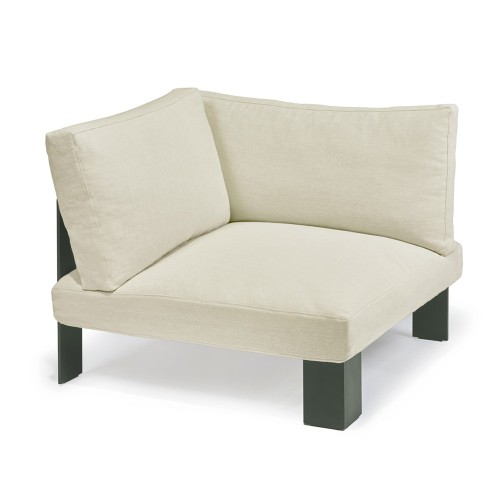 Fauteuil d'angle d'extérieur craie Bea Mombaers Serax