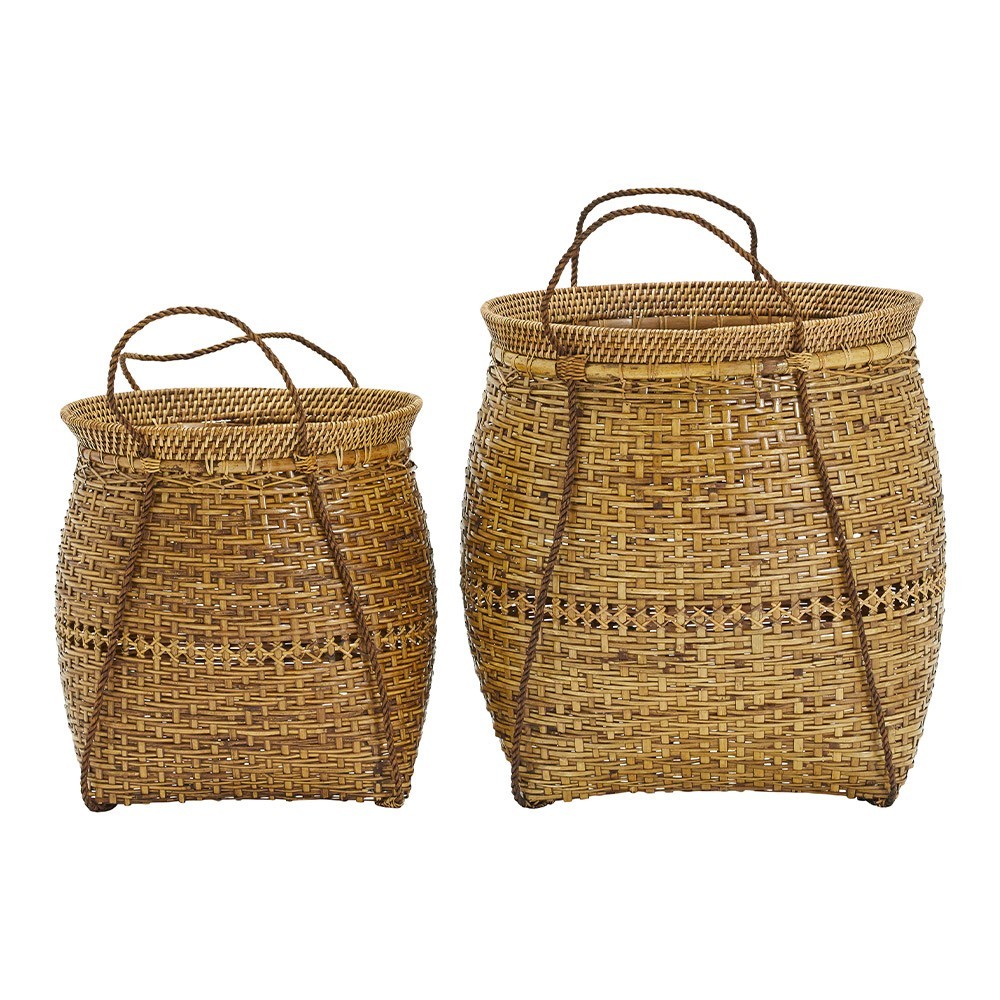 Ensemble de deux paniers Kuta naturel House Doctor