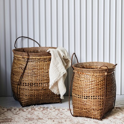 Ensemble de deux paniers Kuta naturel House Doctor House Doctor