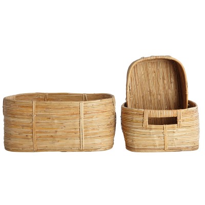 Set of three natural Chaka baskets House Doctor