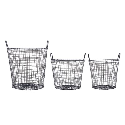 Set of three wire baskets black House Doctor House Doctor