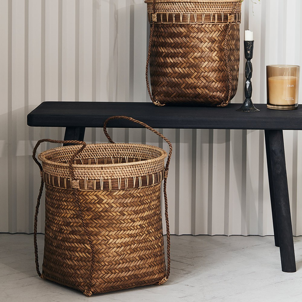 Ensemble de deux paniers Bali naturel M House Doctor