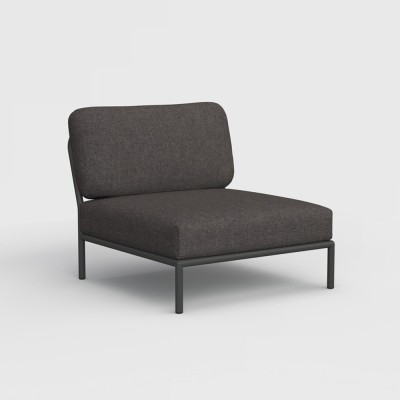 Level donkergrijze outdoor fauteuil Houe 2