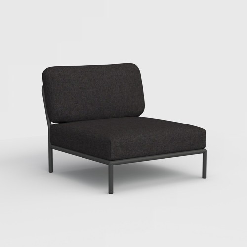 Fauteuil lounge d'extérieur Level gris foncé Houe