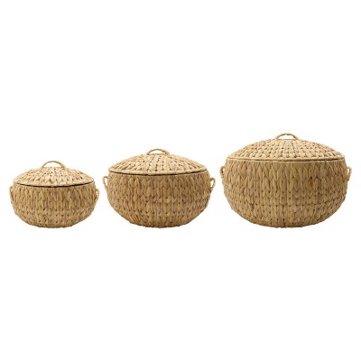 Set of three natural Rata baskets House Doctor House Doctor