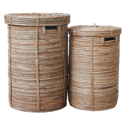 Set van twee natuurlijke Chaka wasmanden House Doctor 2