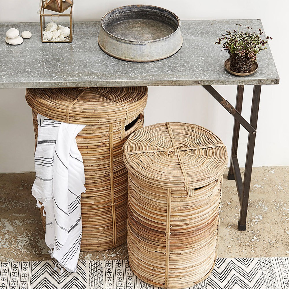 Ensemble de deux paniers à linge Chaka naturel House Doctor