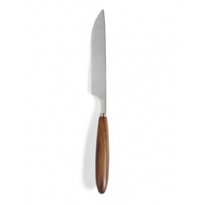 Cuchillo de mesa en acero y nogal Serax