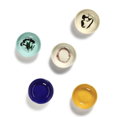 Plato Feast Ottolenghi blanco rayas rojas XS Serax