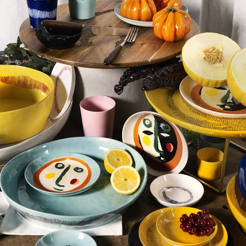 Feast Ottolenghi plate white red stripes XS Serax