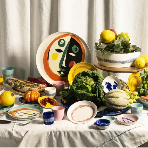 Feast Ottolenghi Teller weiß rot gestreift XS Serax