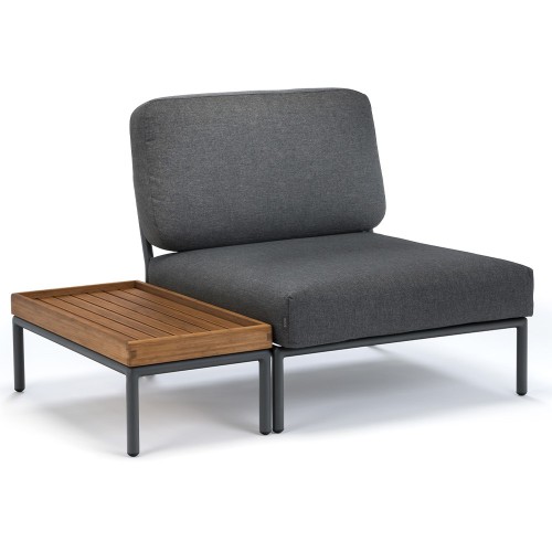 Poltrona lounge da esterno Level grigio scuro Houe