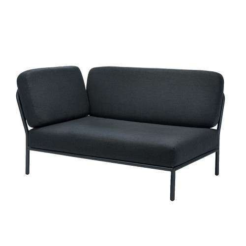 Canapé lounge d'extérieur Level coin gauche gris charbon Houe