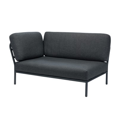 Canapé lounge d'extérieur Level coin gauche gris foncé Houe Houe