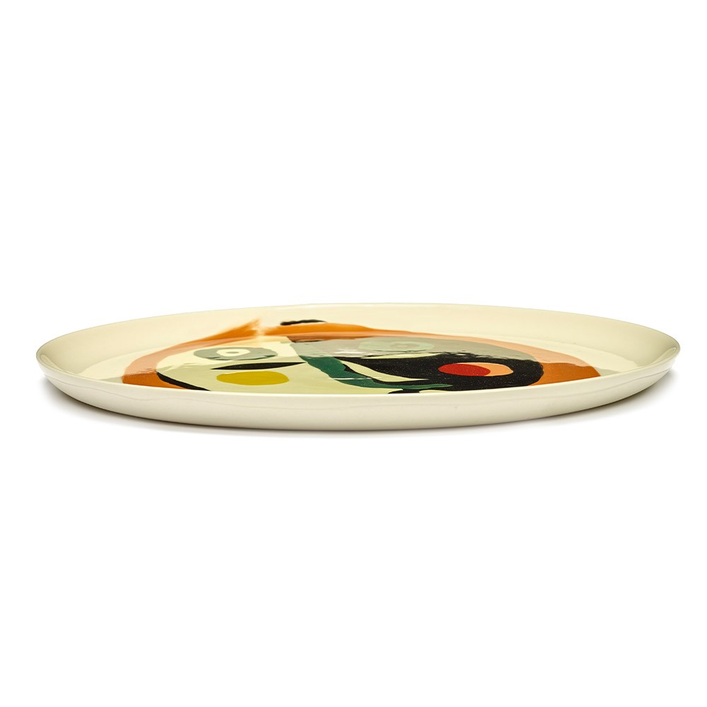Serving plate Feast Ottolenghi multicolored face Serax