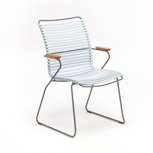 Silla Click con respaldo alto azul polvoriento Houe