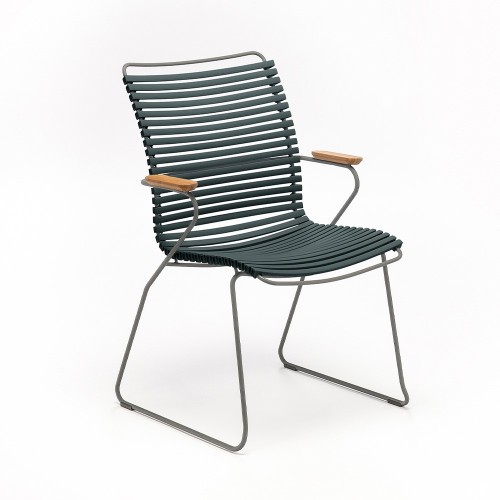 Silla Click con respaldo alto verde pino Houe