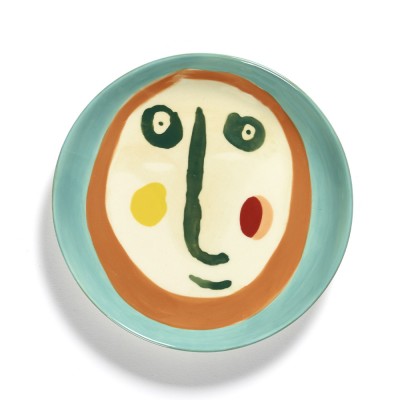 Assiette Feast Ottolenghi visage bleu XS Serax