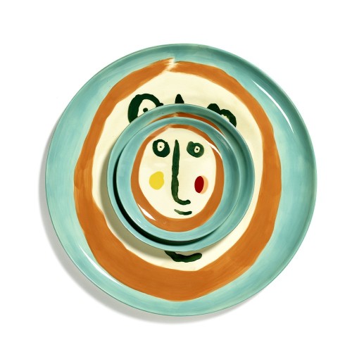 Assiette Feast Ottolenghi visage bleu XS Serax