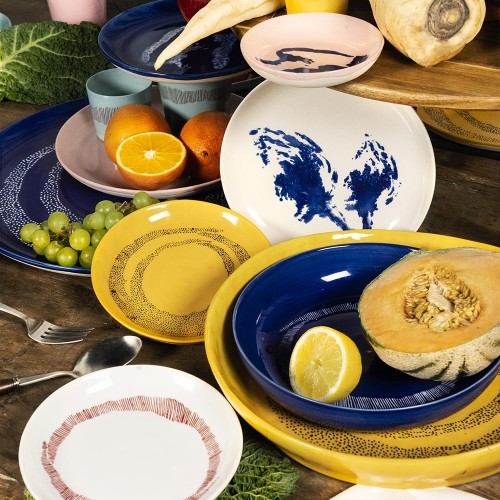 Festa Ottolenghi piatto carciofo bianco blu scuro XS Serax