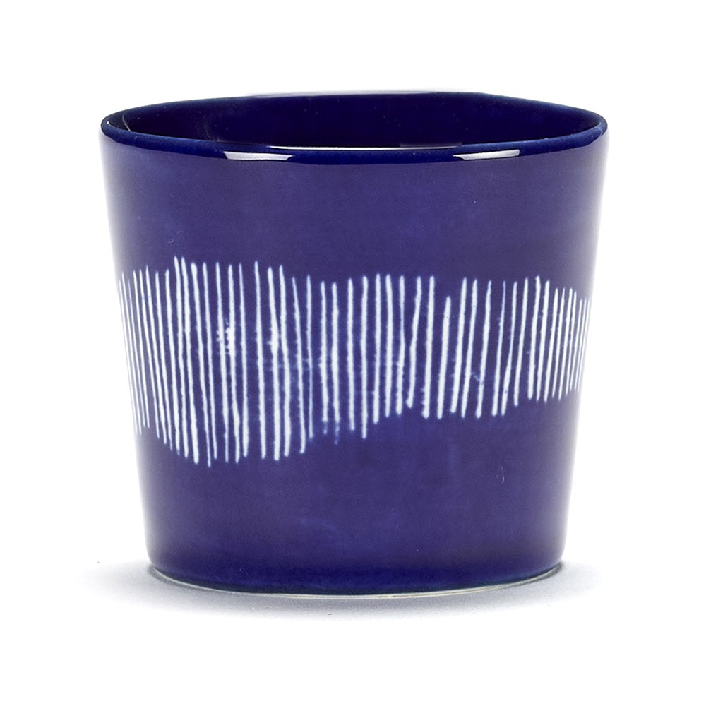 Espresso cup 15cl Feast Ottolenghi dark blue white stripes Serax