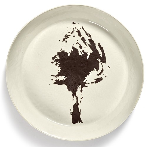 Piatto da portata Festa Ottolenghi carciofo nero bianco L Serax