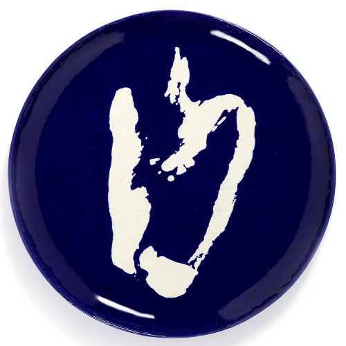 Plato de servir Feast Ottolenghi azul tinte blanco L Serax