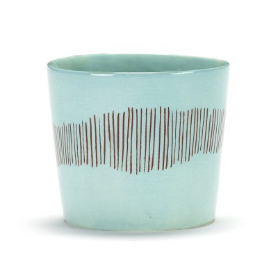 Espressotasse 15cl Feast Ottolenghi blau-rot gestreift Serax Serax