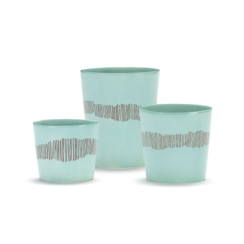 Espresso cup 15cl Feast Ottolenghi blue red stripes Serax