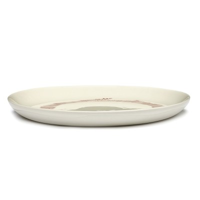 Piatto Festa Ottolenghi righe bianche e rosse S Serax 2