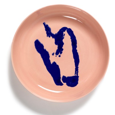 High-sided plate Feast Ottolenghi pink blue pepper Serax Serax