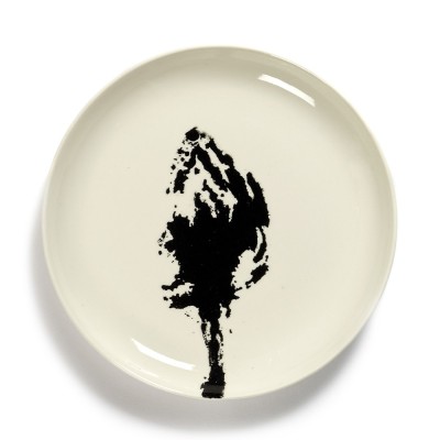 Assiette Feast Ottolenghi blanc artichaut noir S Serax