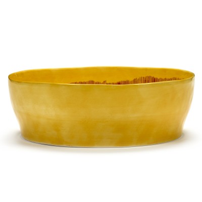 Salad bowl Feast Ottolenghi yellow red stripes Serax Serax