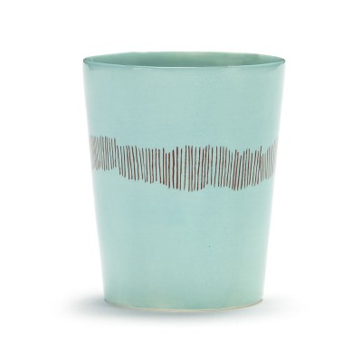 Taza de té Feast Ottolenghi 33cl rayas azul rojo Serax