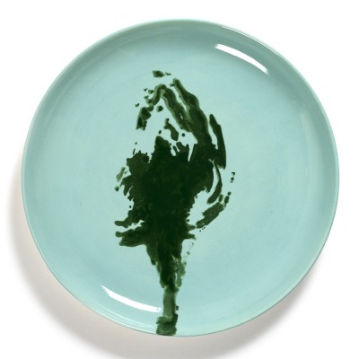 Assiette Feast Ottolenghi bleu artichaut vert M Serax Serax