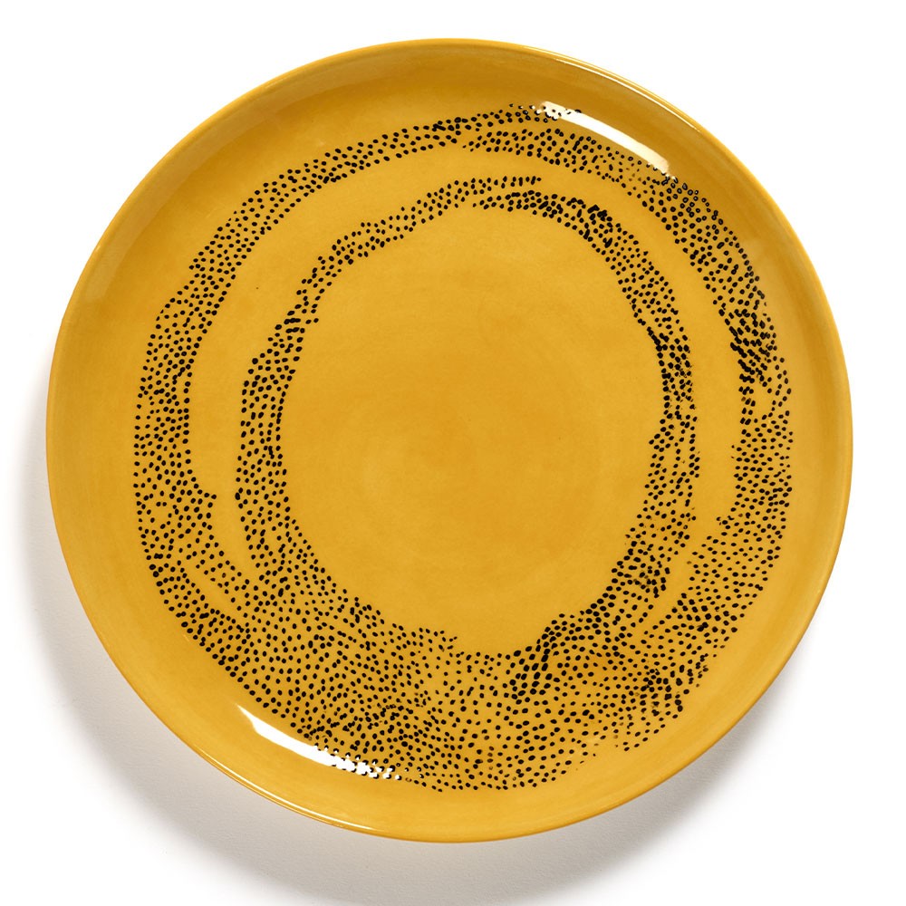 Plate Feast Ottolenghi yellow black circles M Serax