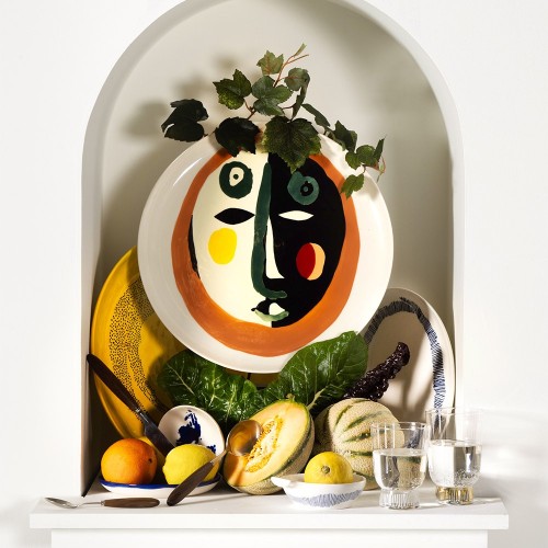 Feast Ottolenghi plate dark blue white stripes L Serax