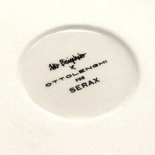 Piatto Festa Ottolenghi bianco righe blu scuro L Serax