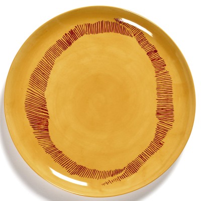 Feast Ottolenghi plate yellow red stripes L Serax Serax