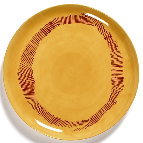 Banquete Ottolenghi plato amarillo rojo rayas L Serax