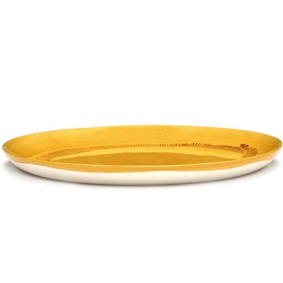 Assiette Feast Ottolenghi jaune rayures rouges L Serax 2